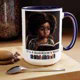 It's A Bookworm's World - girl - mug