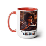 It's A Bookworm's World - boy - mug