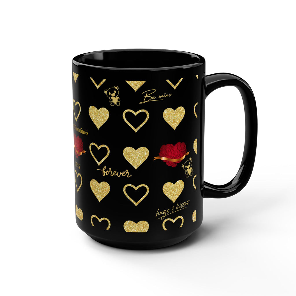 Happy Valentine's Gold Heart - 15oz mug