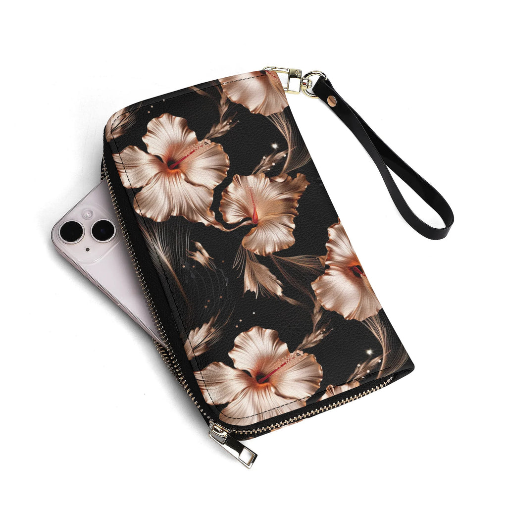 Rose Gold Blooms - Wristlet Wallet