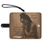 Deep In Thought Leather Phone Case