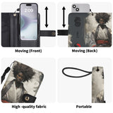 Black Samurai Warrior - Leather Phone Case