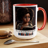 It's A Bookworm's World - girl - mug