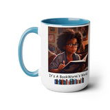 It's A Bookworm's World - boy - mug