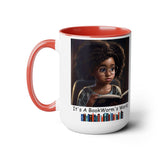 It's A Bookworm's World - girl - mug