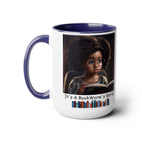 It's A Bookworm's World - girl - mug