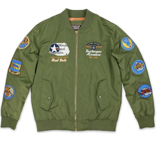 Tuskegee Airmen - bomber jacket - TBJE-GRN