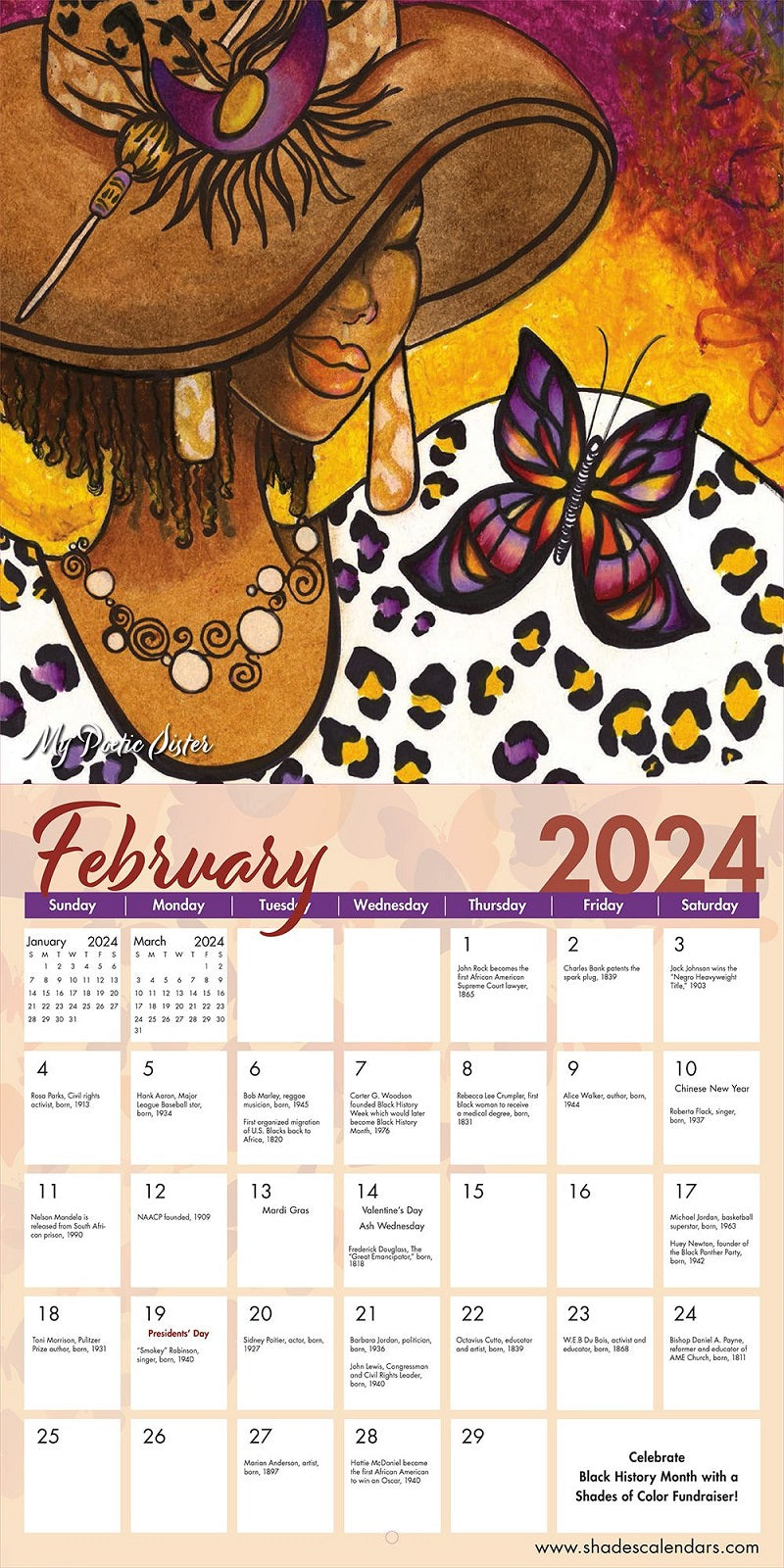 Pamela Hills 2024 African American wall calendar It's A Black