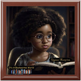 It's A Bookworms World - Girl - keepsake box