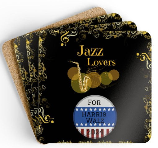 Jazz Lovers For Harris-Walz - coaster set