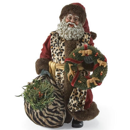 Safari Santa - Black Santa figurine