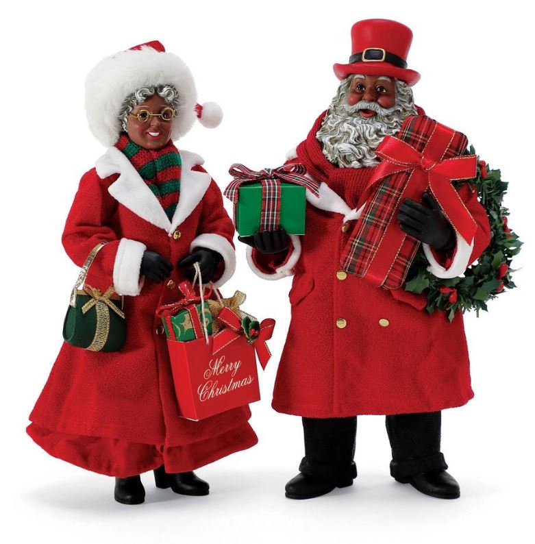 Holiday Shopping - African American Santa figurine